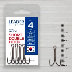 Гачки двійники Leader Short Double, 4шт/уп, № 4